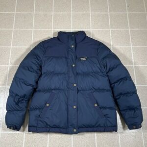 L L Bean Women's Mountain Classic Down Puffer Jacket Sz Large Navy Blue Gorpcore